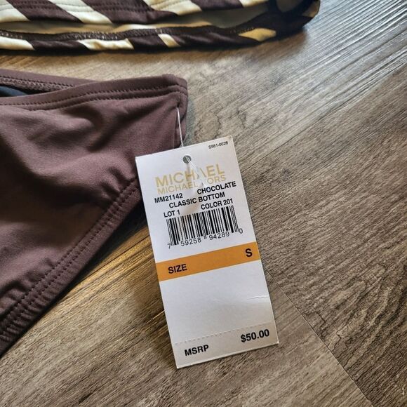 MICHAEL Michael Kors - Ghanzi Zebra Logo Ring One Shoulder Tankinia and bottom S - Picture 8 of 8